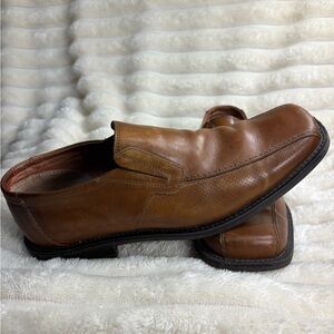 Structure Tan Leather Slip-On Loafers
